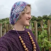 Hand Knitted hand dyed merino neckwarmer/headband image 6