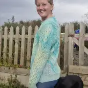 Hand dyed merino wool jumper M image 4