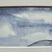 Mini Original watercolour of a stormy sky image 2
