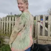 Hand dyed merino wool jumper L image 6