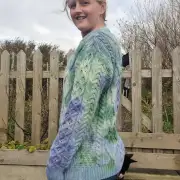 Hand dyed merino wool jumper M image 5