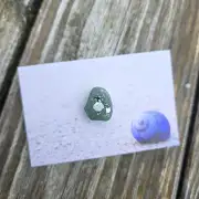 Painted sea glass pin badge image 1