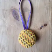 Tweed Button Christmas Tree Ornament - 8 2 image 1