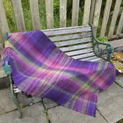 Two Sisters Tweed Throw Lambswool - aurora image 4