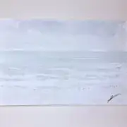 Mini original watercolour of a seascape image 2