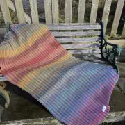 Two Sisters Tweed Throw Lambswool - rainbow! image 1