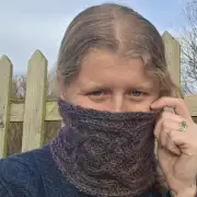 Hand Knitted merino blend neckwarmer image 7