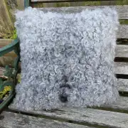 Gotland Sheepskin and Tweed Cushion image 1