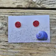 Two Sisters Tweed stud earrings image 1