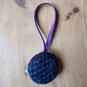Tweed Button Christmas Tree Ornament image 1