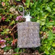 Hipflask keyring with Two Sisters Tweed cover image 1