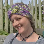 Hand Knitted thistle headband image 4