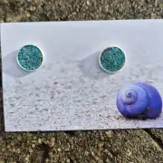 Harris tweed stud earrings image 1