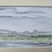 Mini Original Watercolour of the langdales image 2