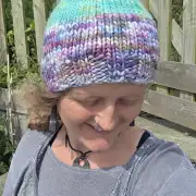 Hand Knitted hand dyed merino hat image 4