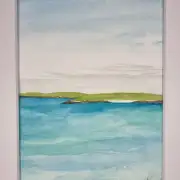 Mini Original Watercolour of a seascape image 1