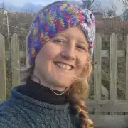 Hand Knitted hand dyed merino headband image 2