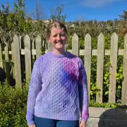 Hand dyed heritage wool jumper L image 3
