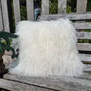 Sheepskin and Tweed Cushions PAIR made to order image 4