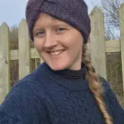Hand Knitted merino blend headband image 2