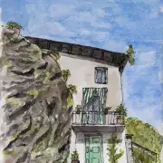 Apennine mountains hamlet print image 1