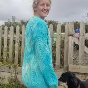 Hand dyed merino wool jumper XL image 4