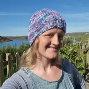 Hand Knitted hand dyed merino hat image 6