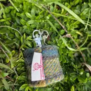Hipflask keyring with Harris Tweed cover image 2