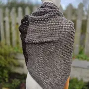 Hand Knitted merino shawl image 4