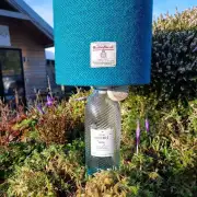 Harris gin bottle lamp with shade of choice image 1