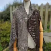 Hand Knitted merino shawl image 6