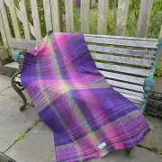 Two Sisters Tweed Throw Lambswool - aurora image 2