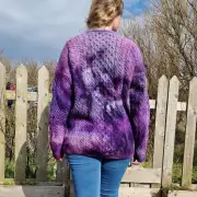 Hand dyed merino wool jumper xl image 3