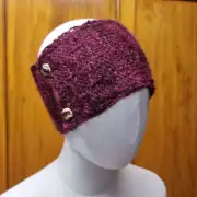 Hand Knitted hand dyed gotland headband image 1