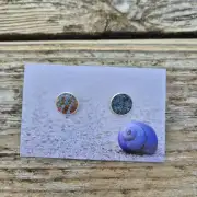 Two Sisters Tweed stud earrings image 1