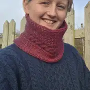 Hand Knitted merino blend cowl image 1