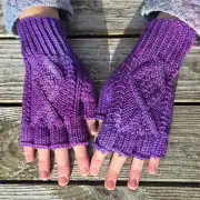 Hand dyed fingerless gloves M image 7