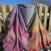 Two Sisters Tweed Throw Lambswool - supersize rainbow! image 8