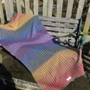 Two Sisters Tweed Throw Lambswool - rainbow! image 1