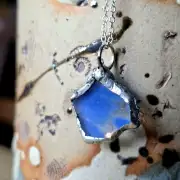 Sea Glass Necklace ultra rare colours image 2