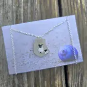 Painted sea glass necklace image 1