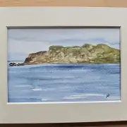 Mini original watercolour of an island image 1