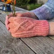Hand dyed fingerless gloves XS image 4
