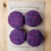 Three Sisters Tweed Buttons image 1