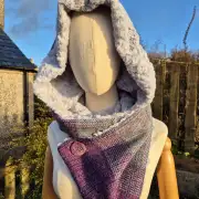 Three Sisters Tweed Hooded scarf image 4