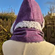 Three Sisters Tweed Hooded scarf image 3