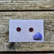 Harris tweed stud earrings image 1