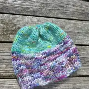 Hand Knitted hand dyed merino hat image 6