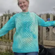 Hand dyed merino wool jumper XL image 7