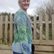 Hand dyed merino wool jumper M image 6